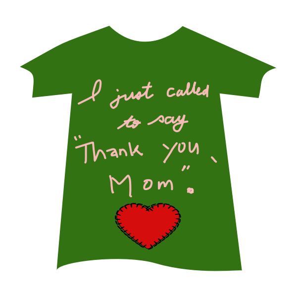 SVG Green shirt with heart
