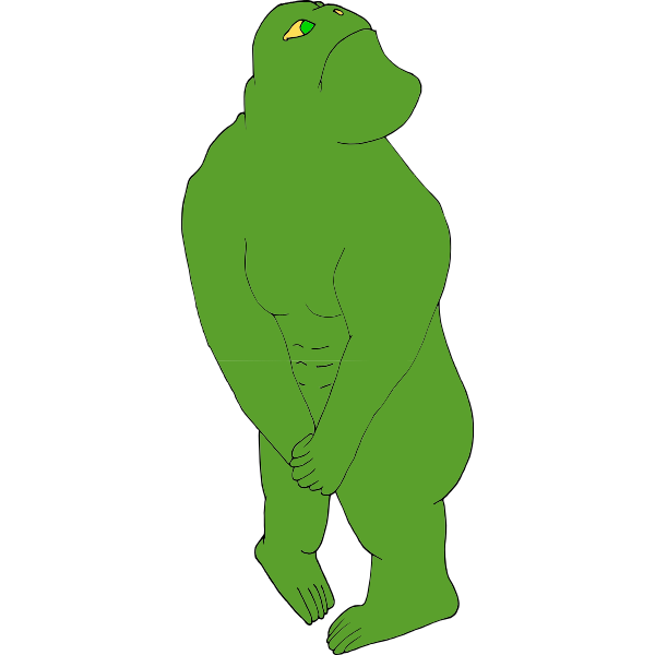 SVG Green shy monster