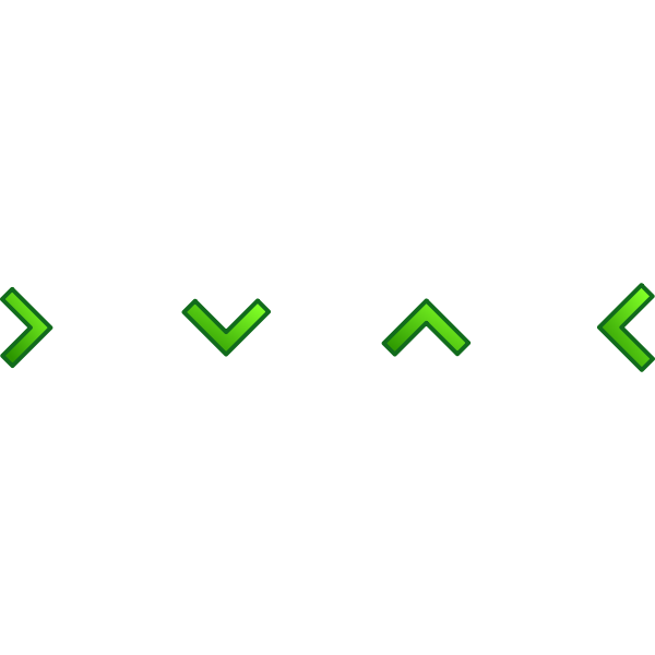 SVG Green single arrows set vector clip art