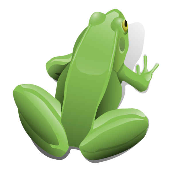SVG Green sitting frog vector