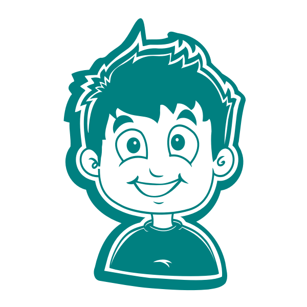 SVG Green smiling boy