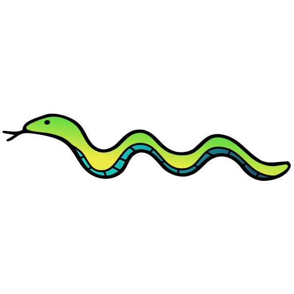 SVG Green snake vector image