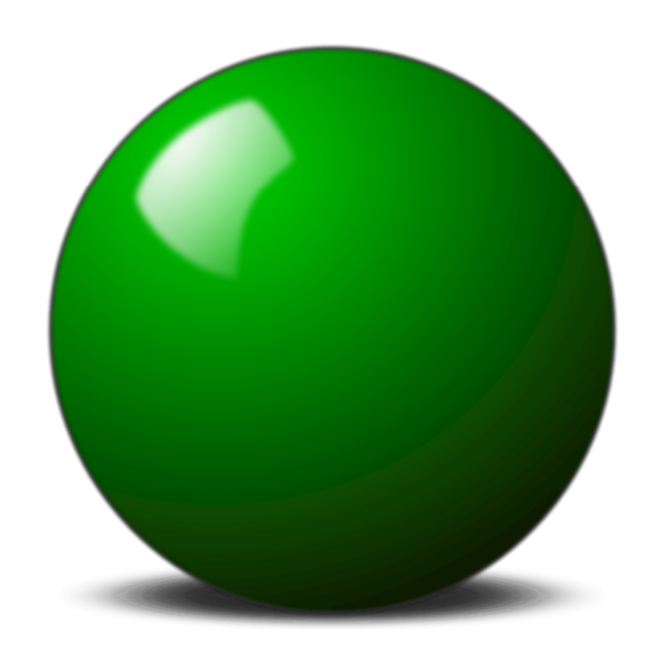 SVG green snooker ball