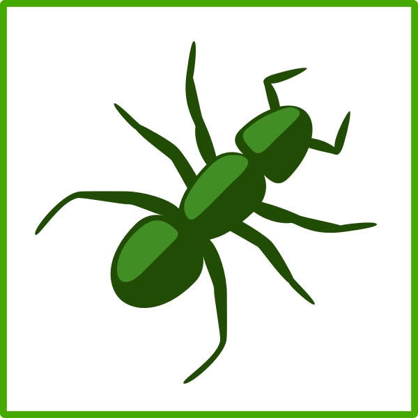 SVG Green spider vector drawing