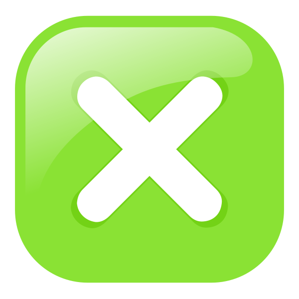 SVG Green square decline icon vector image