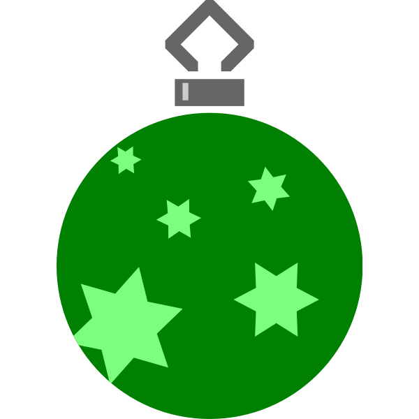 SVG Green stars on Christmas ball