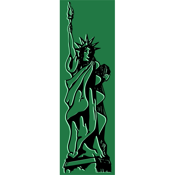 SVG Green Statue of Liberty
