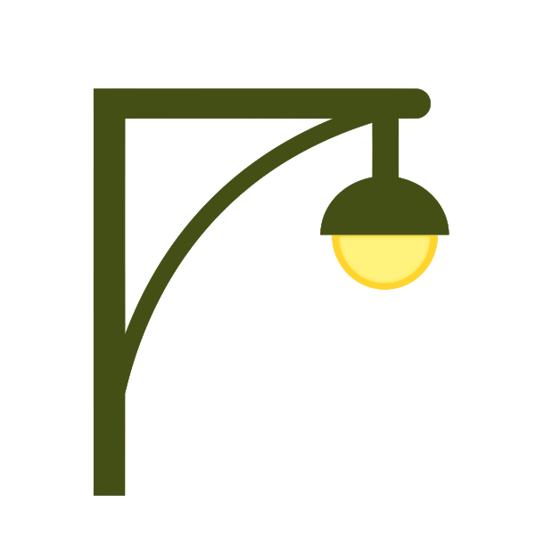 SVG Green street lamp