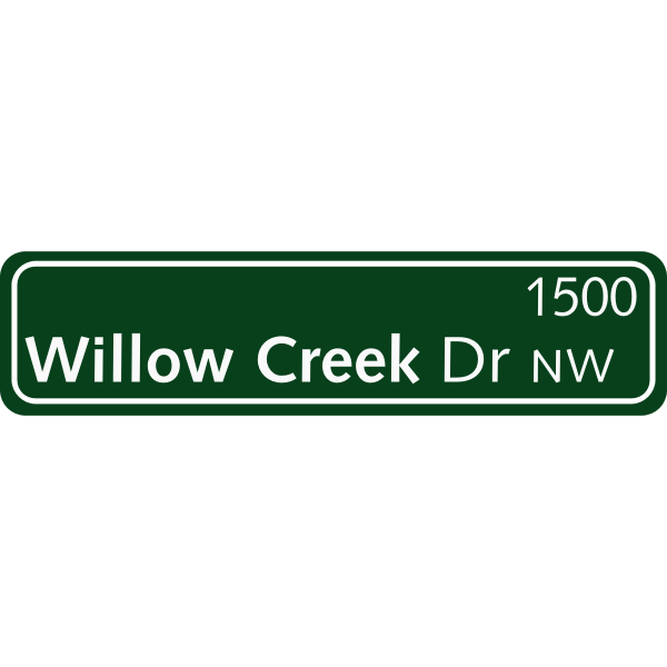 SVG Green Street Sign