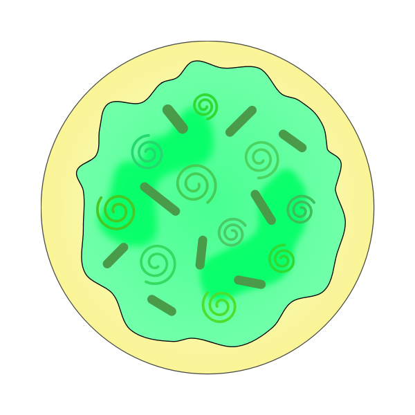 SVG Green swirl sugar cookie illustration