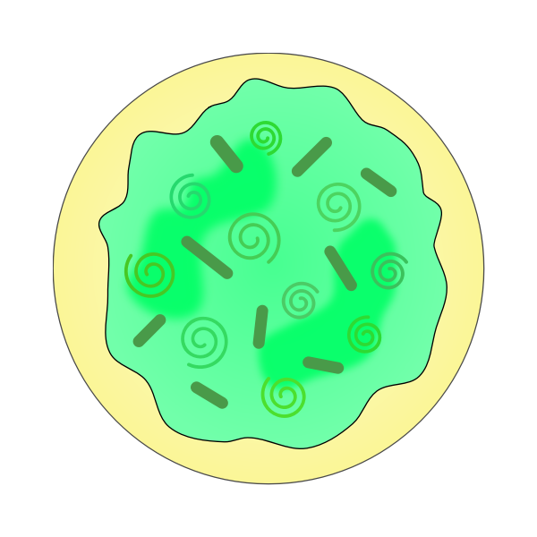 SVG Green swirl sugar cookie image