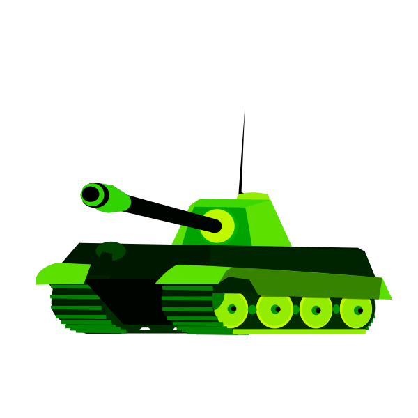 SVG Green tank vector drawing