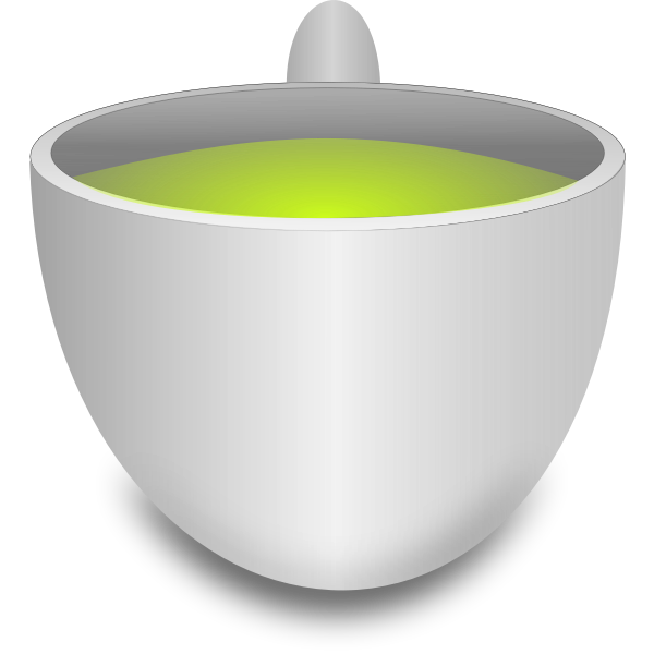 SVG Green tea pot vector drawing