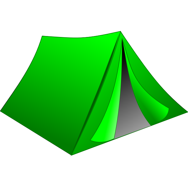 SVG Green tent vector drawing