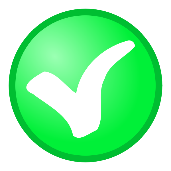 SVG Green tick OK vector icon