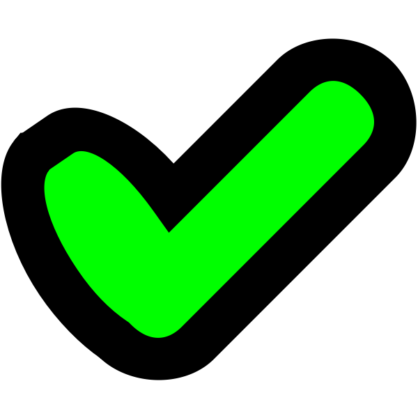 SVG Green tick OK vector icon