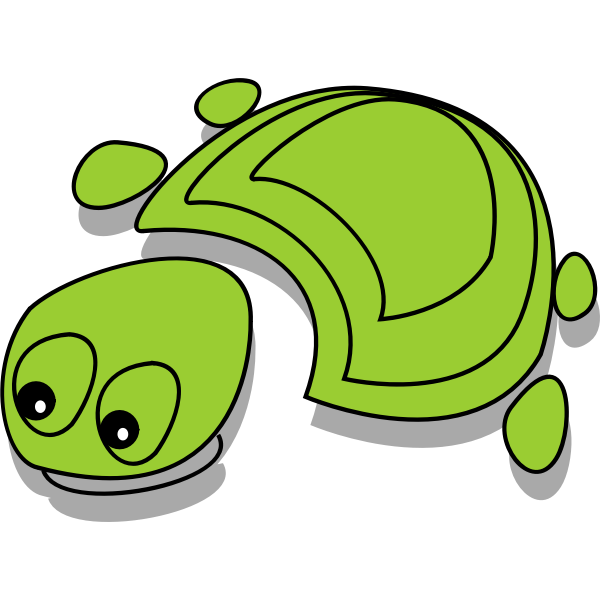 SVG Green Tortoise cartoon
