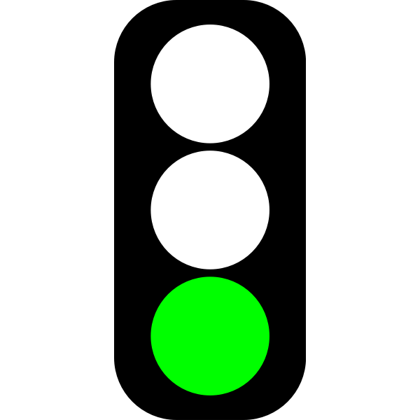 SVG Green traffic light indicator