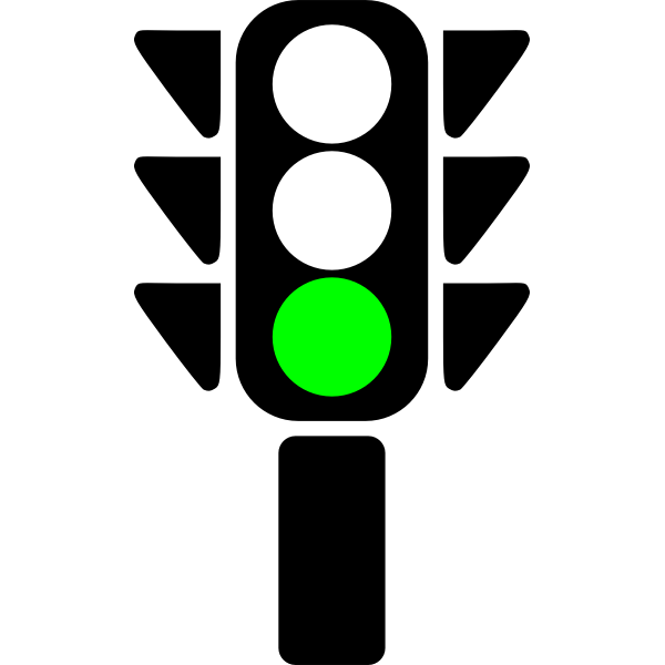 SVG Green traffic light vector clip art