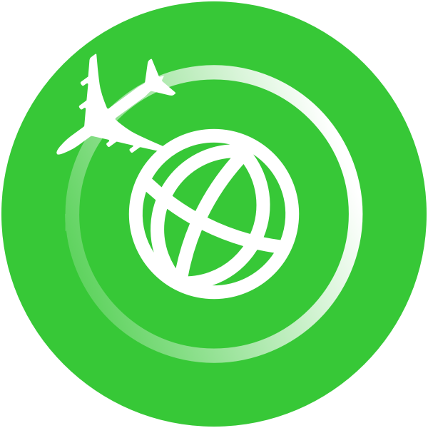 SVG Green travel icon