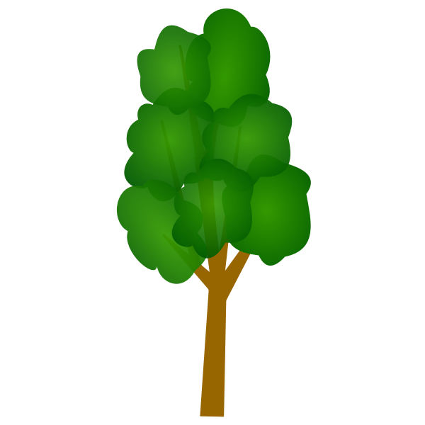 SVG Green tree clip art vector