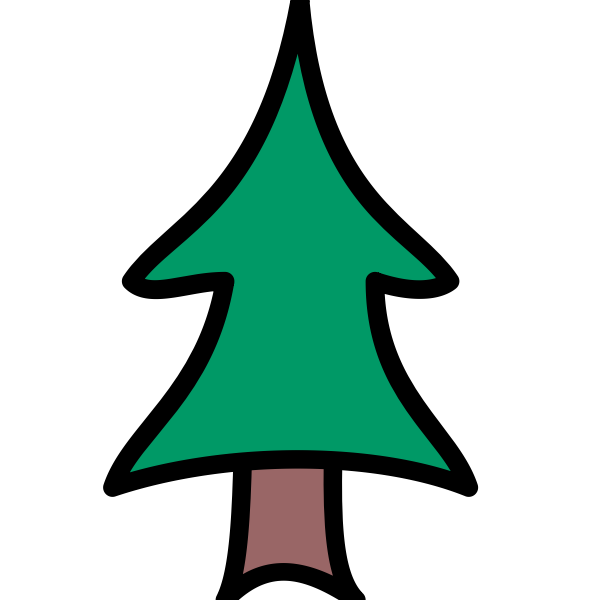 SVG Green tree vector image