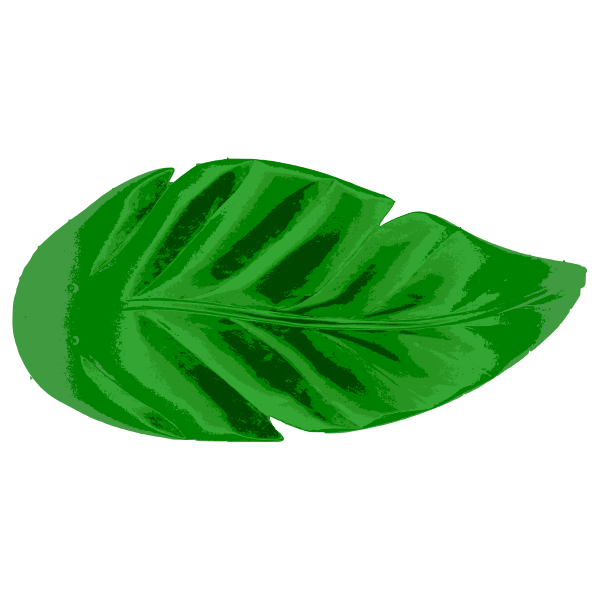SVG Green Tropical Leaf