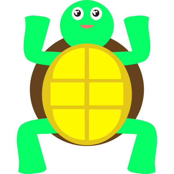 SVG Green turtle vector image