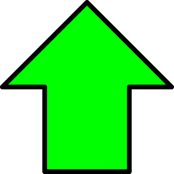 SVG Green up arrow