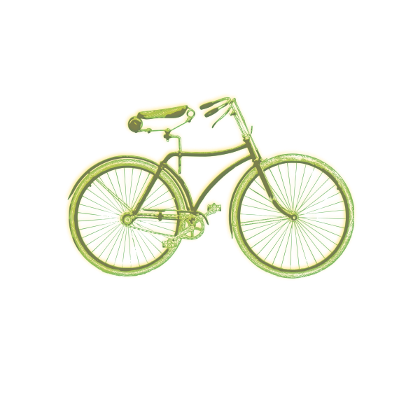 SVG Green vintage bicycle