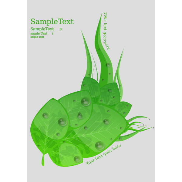 SVG green with fresh drops