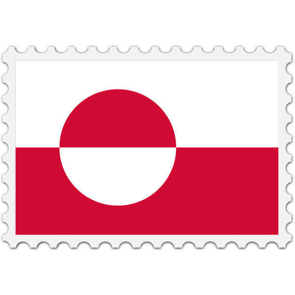 SVG Greenland flag stamp