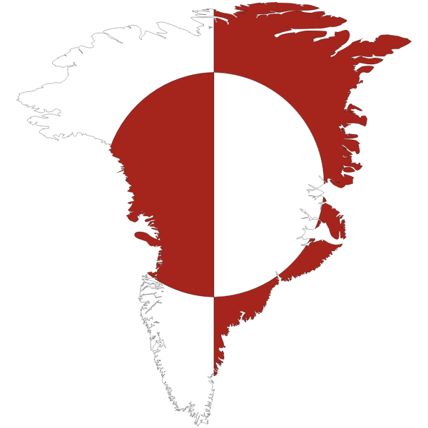 SVG Greenland039s geographical map