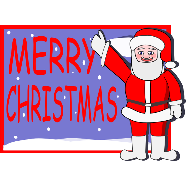 SVG Greeting card with Santa