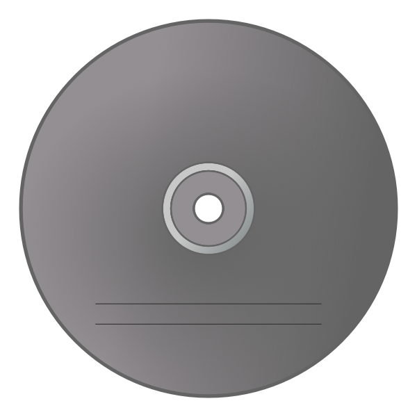 SVG Grey CD label vector image