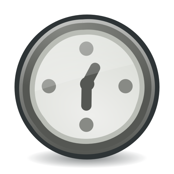 SVG Grey clock icon