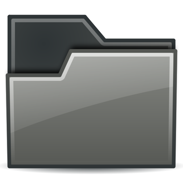 SVG Grey closed folder icon vector drawing