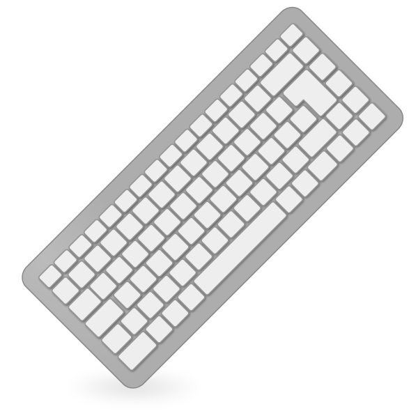 SVG Grey computer keyboard
