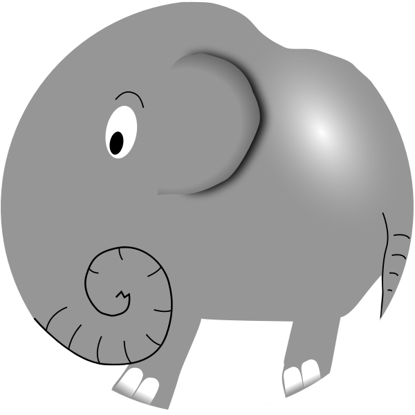 SVG Grey elephant