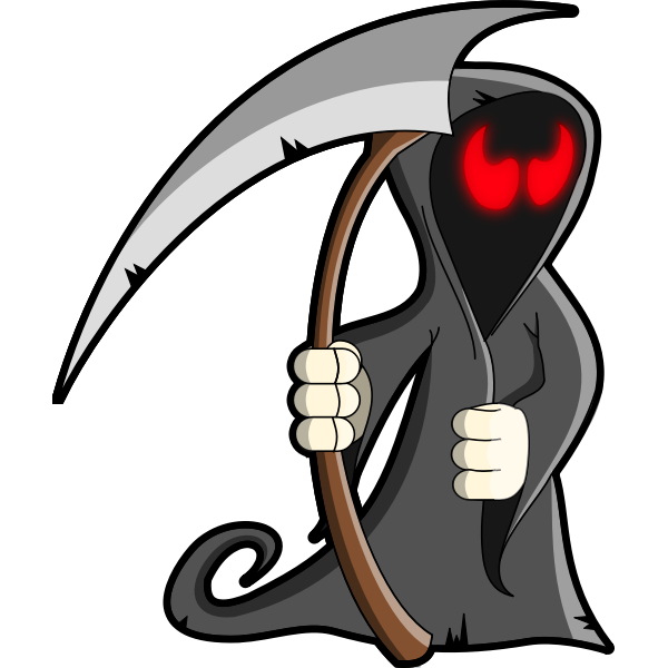 SVG Grey grim reaper vector illustration