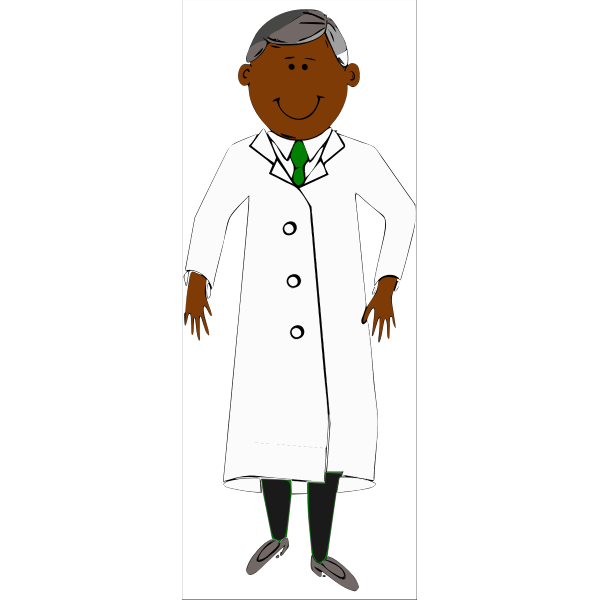 SVG Grey-haired scientist