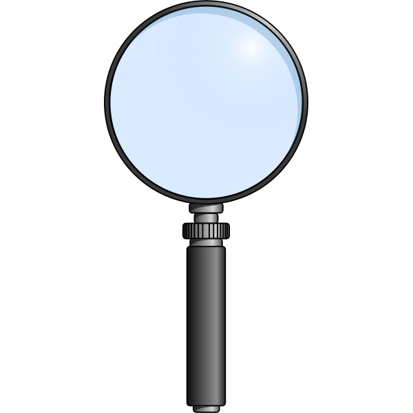 SVG Grey magnifying glass vector image