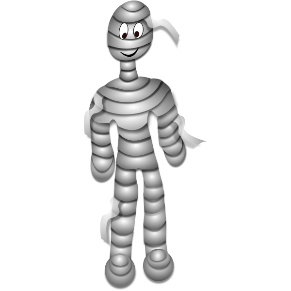 SVG Grey mummy vector illustration