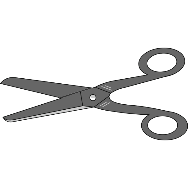 SVG Grey scissors vector image