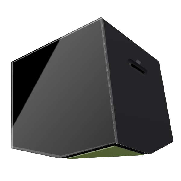 SVG Grey tilted box vector image