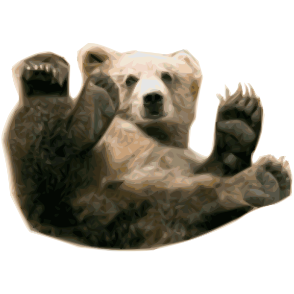 SVG Grizzly bear vector painting