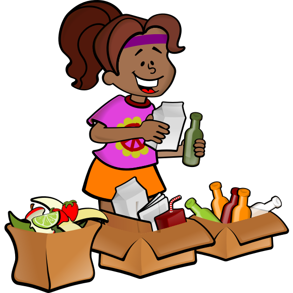 SVG Groceries girl