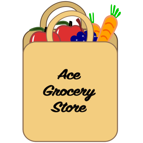 SVG Grocery shopping bag