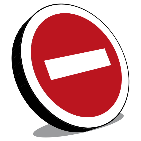 SVG Ground no entry sign vector clip art