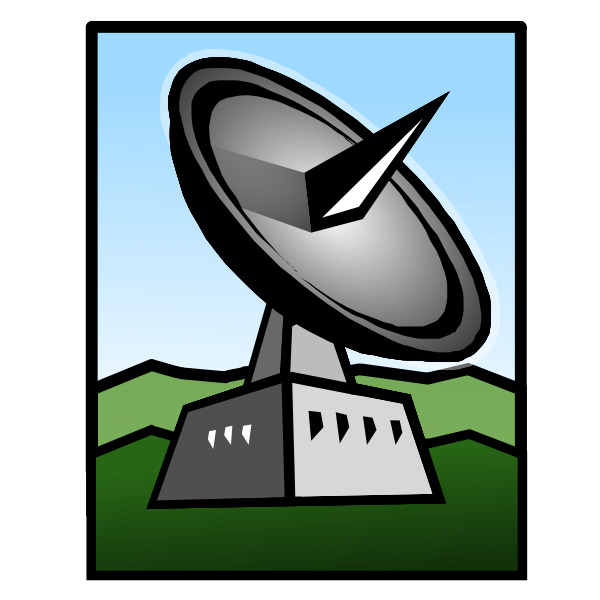 SVG Ground tracking station vector clip art